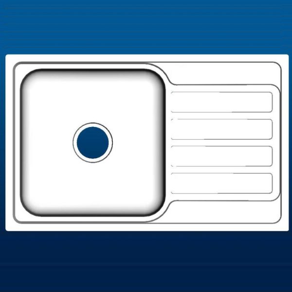 Wastafel dapur RINOKS kitchen sink stainles 80cm RKS-318