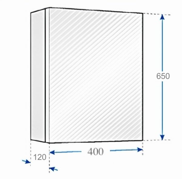 cermin kabinet Classica Italiano hidden storage CRK-406-K1 sketch