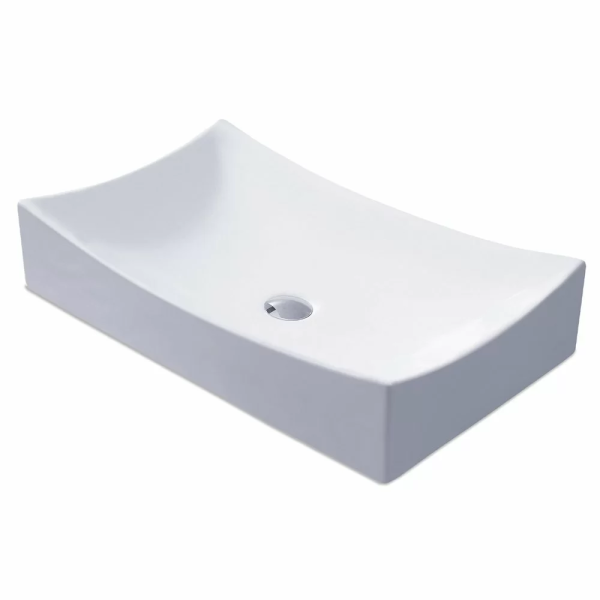 Classica Italiano Wastafel meja cuci tangan keramik mewah super putih tc-138