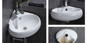 Wastafel gantung sudut keramik Classica Italiano TC-239