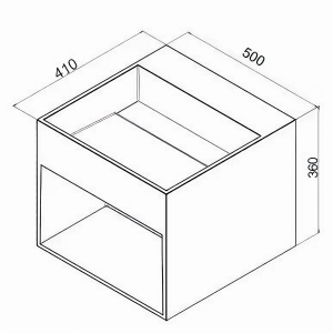 Wastafel kabinet stainles CLASSICA ITALIANO model MITILINI + cermin LED 3 cahaya sketch