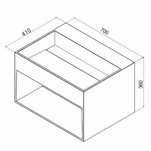 Wastafel kabinet stainles CLASSICA ITALIANO model MITILINI + cermin LED 3 cahaya sketch