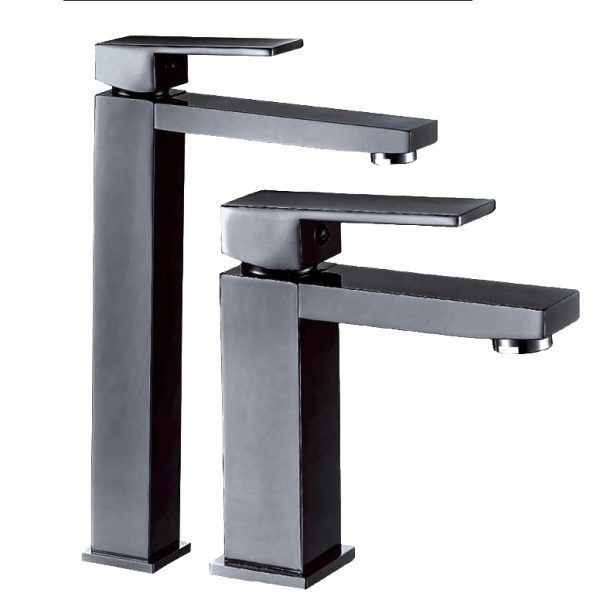 Kran wastafel stainles kuningan Classica Italiano abu gun metal grey finish