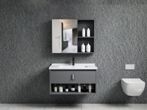 Wastafel kabinet aluminium CLASSICA ITALIANO model RAGUSA + cermin kabinet overflow dan non overflow