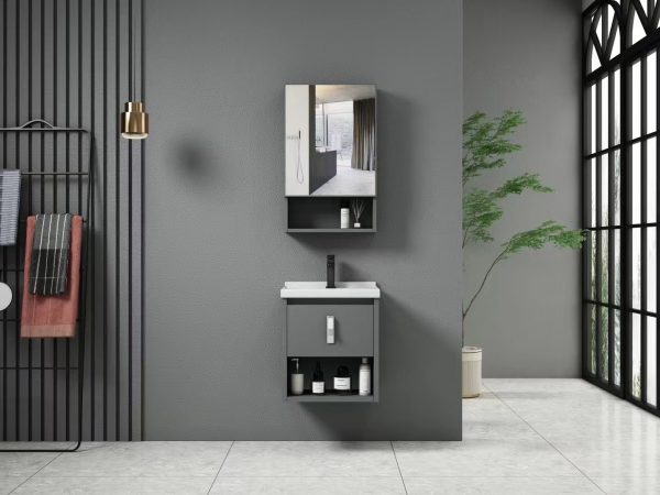 Wastafel kabinet aluminium CLASSICA ITALIANO model RAGUSA + cermin kabinet