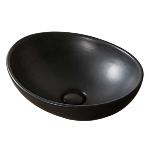 Wastafel keramik hitam pekat Classica Italiano mewah modern