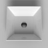 Wastafel minimalis Classica Italiano Limas segi empat TC-036