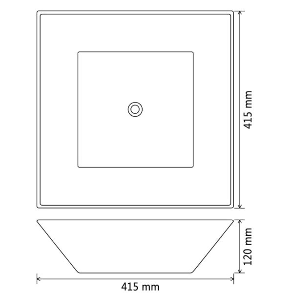 Wastafel minimalis Classica Italiano Limas segi empat TC-036