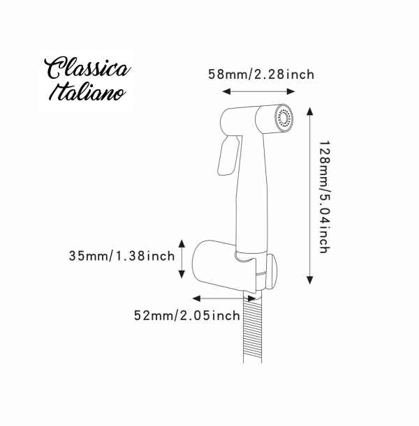 WC bidet toilet spray BD-750 sketch